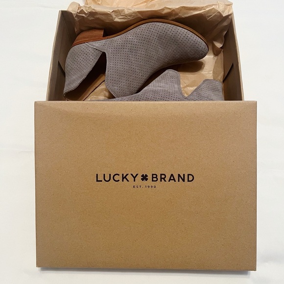 Lucky Brand Gray Suede Booties, Size 7.5 - Picture 9 of 10